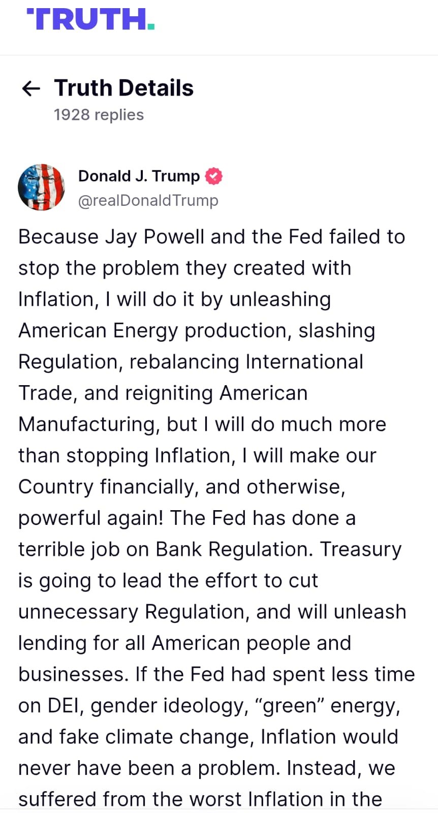 Trump statement