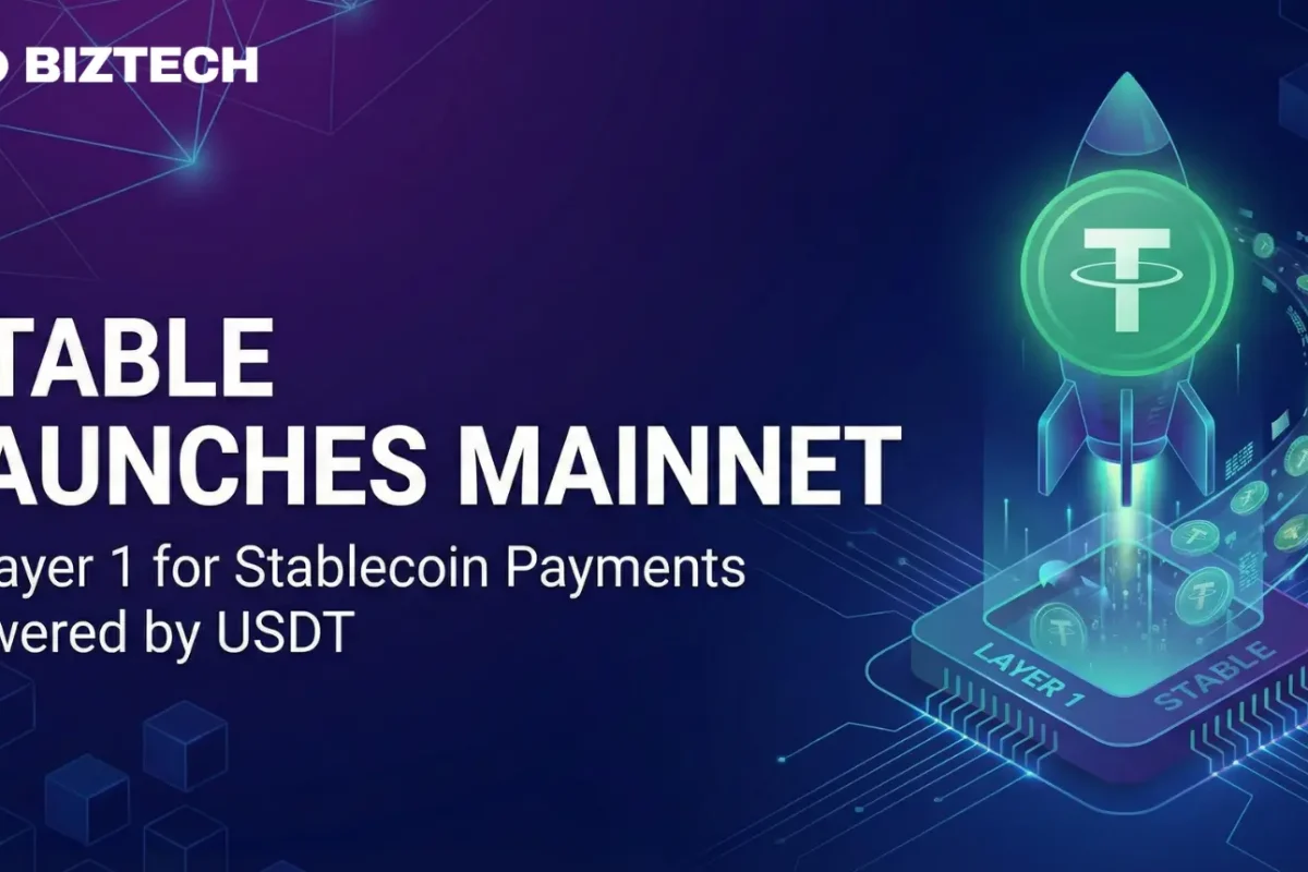 Stable Launches Mainnet: A Layer 1 for Stablecoin Payments Powered by USDT