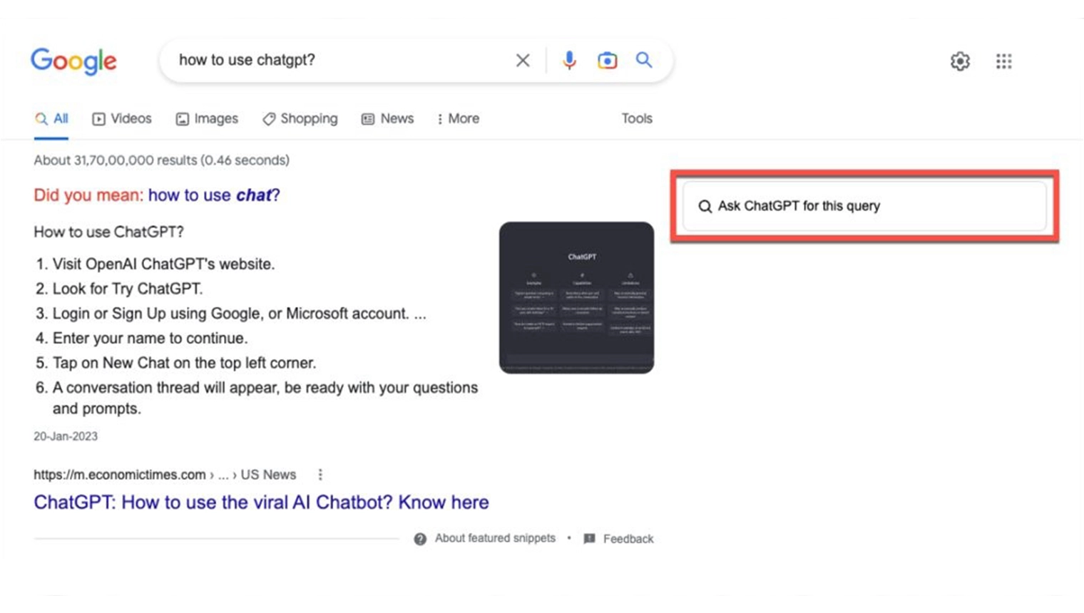 ChatGPT for Google