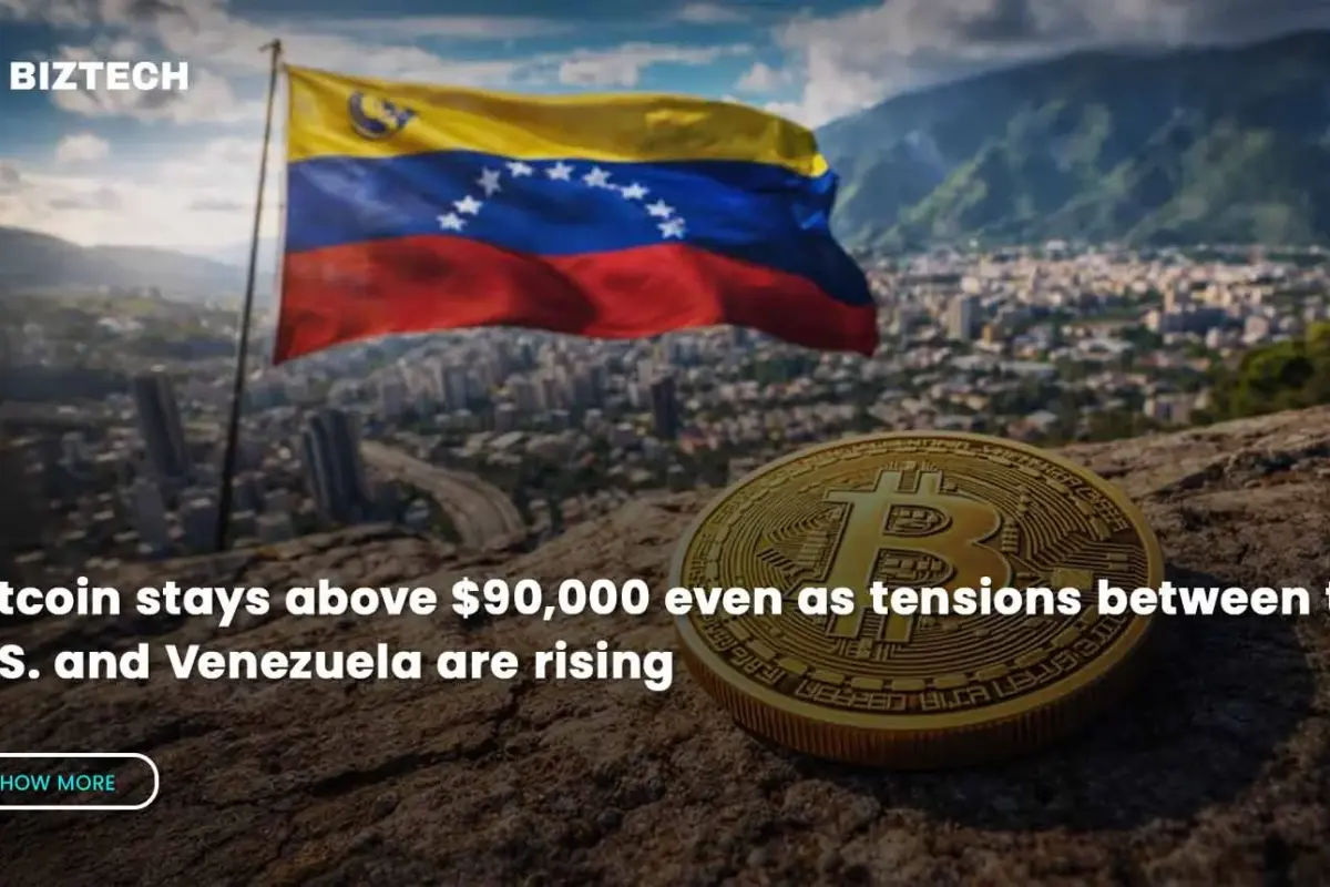 Bitcoin stays above $90,000 even as tensions between the U.S. and Venezuela are rising