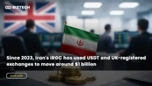 Since 2023, Iran's IRGC has used USDT and UK-registered exchanges to move around $1 billion