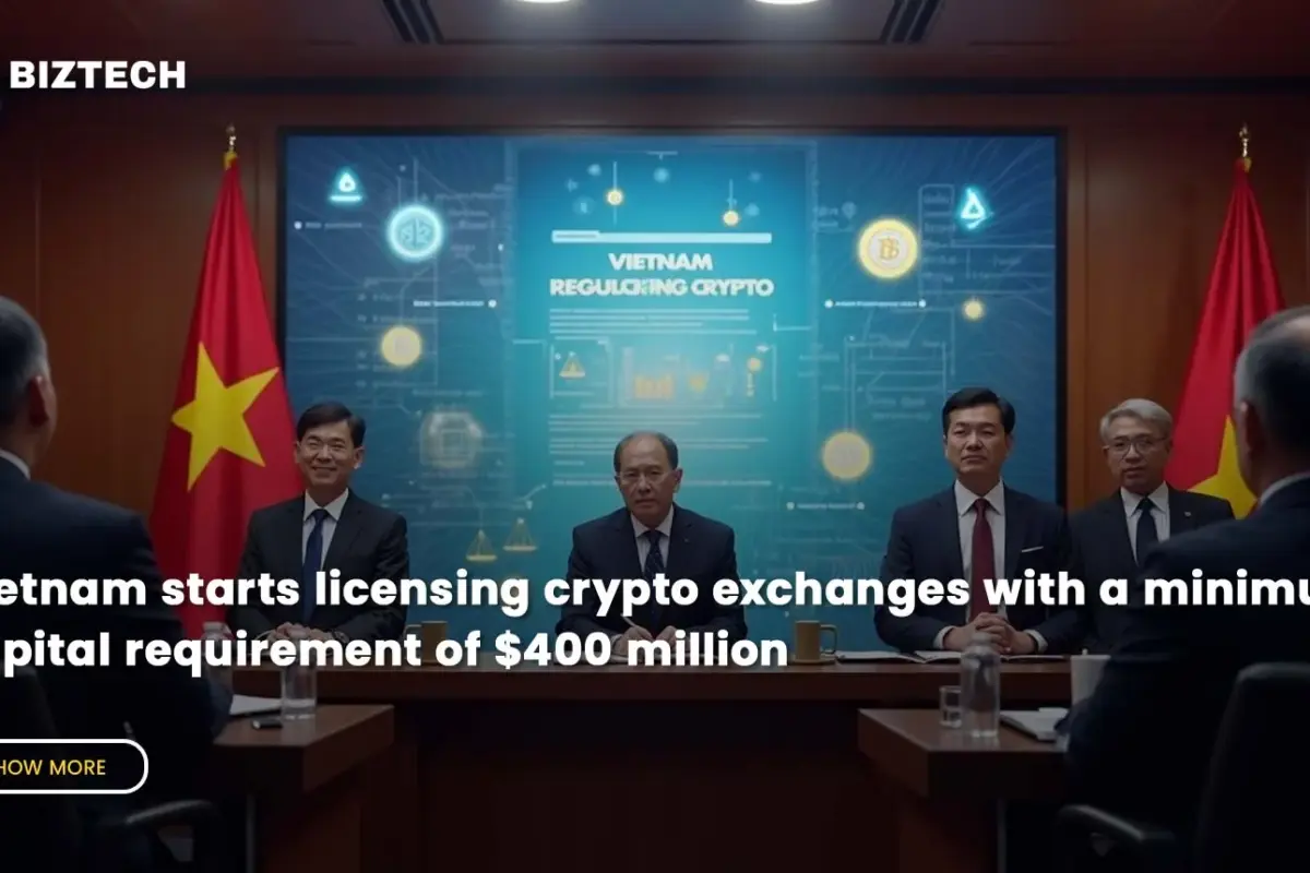 Vietnam starts licensing crypto exchanges with a minimum capital requirement of $400 million