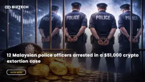 12 Malaysian police officers arrested in a $51,000 crypto extortion case