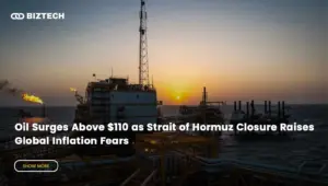 Oil Surges Above $110 as Strait of Hormuz Closure Raises Global Inflation Fears