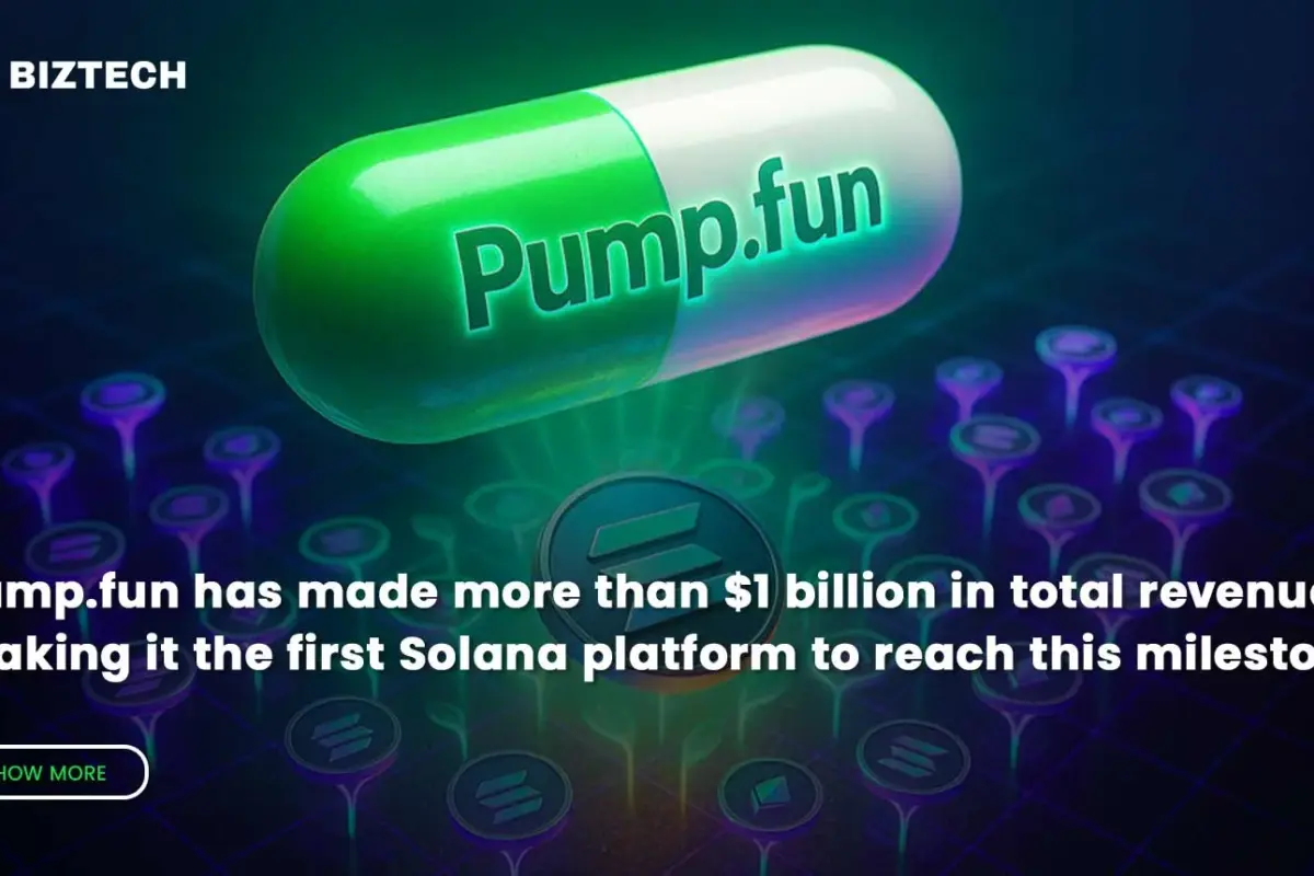 Pump.fun has made more than $1 billion in total revenue, The first Solana platform to reach this milestone