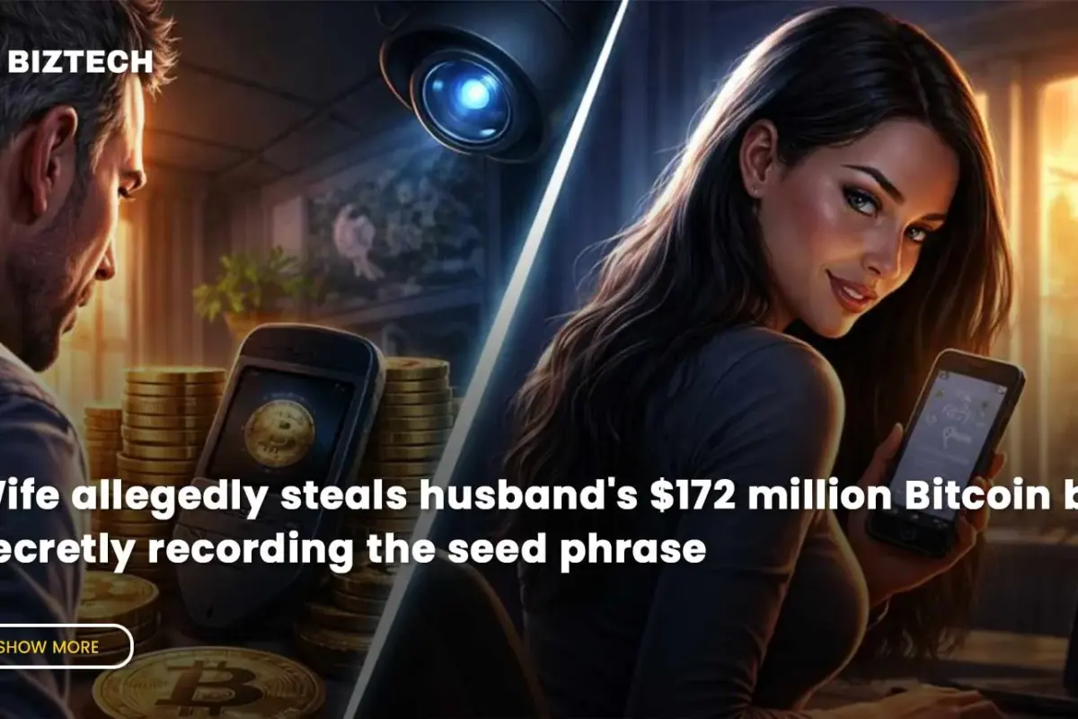 Wife allegedly steals husband’s $172 million Bitcoin by secretly recording the seed phrase
