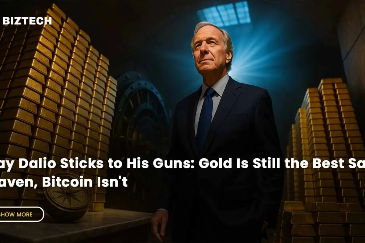 Ray Dalio Sticks to His Guns: Gold Is Still the Best Safe Haven, Bitcoin Isn’t