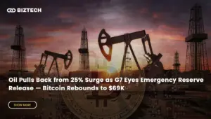 Oil Pulls Back from 25% Surge as G7 Eyes Emergency Reserve Release — Bitcoin Rebounds to $69K