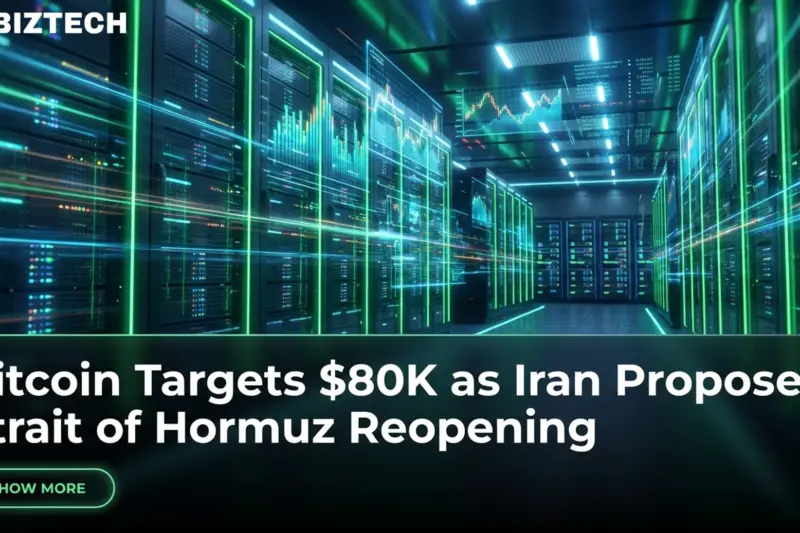 Bitcoin Targets $80K as Iran Proposes Strait of Hormuz Reopening