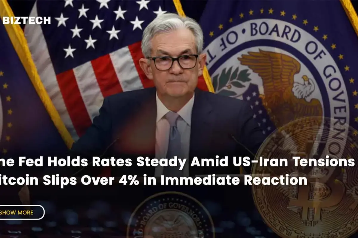 The Fed Holds Rates Steady Amid US-Iran Tensions — Bitcoin Slips Over 4% in Immediate Reaction