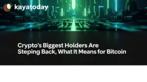 Crypto’s Biggest Holders Are Stepping Back, What It Means for Bitcoin
