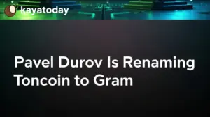 Pavel Durov Is Renaming Toncoin to Gram
